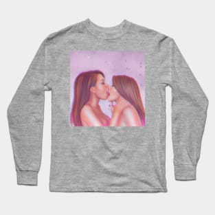 Two Kissing Lovers Girls Long Sleeve T-Shirt